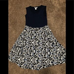 Diane Von Furstenberg Navy Silk Dress